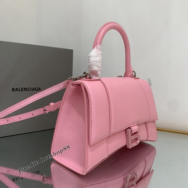 Balenciaga專櫃爆款手搓紋鑽扣S號手提包 巴黎世家Hourglass沙漏包 fyj1902